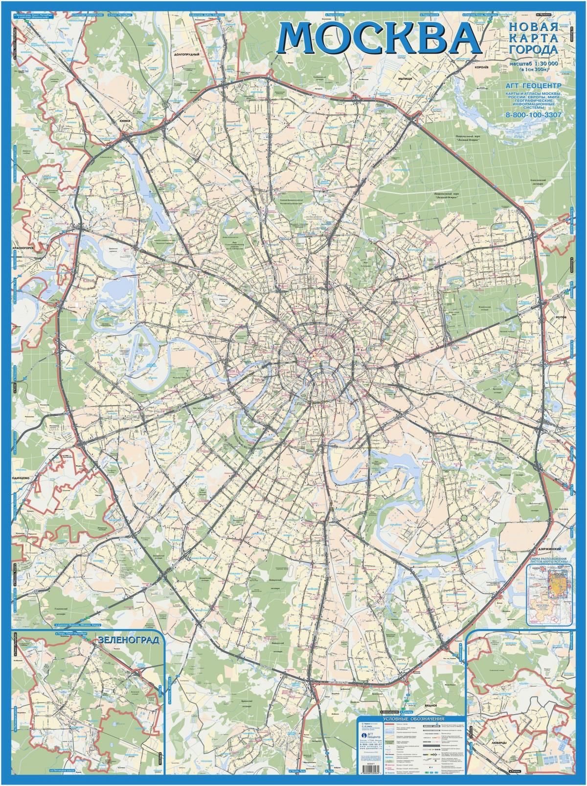 Moskva geografickú mapu