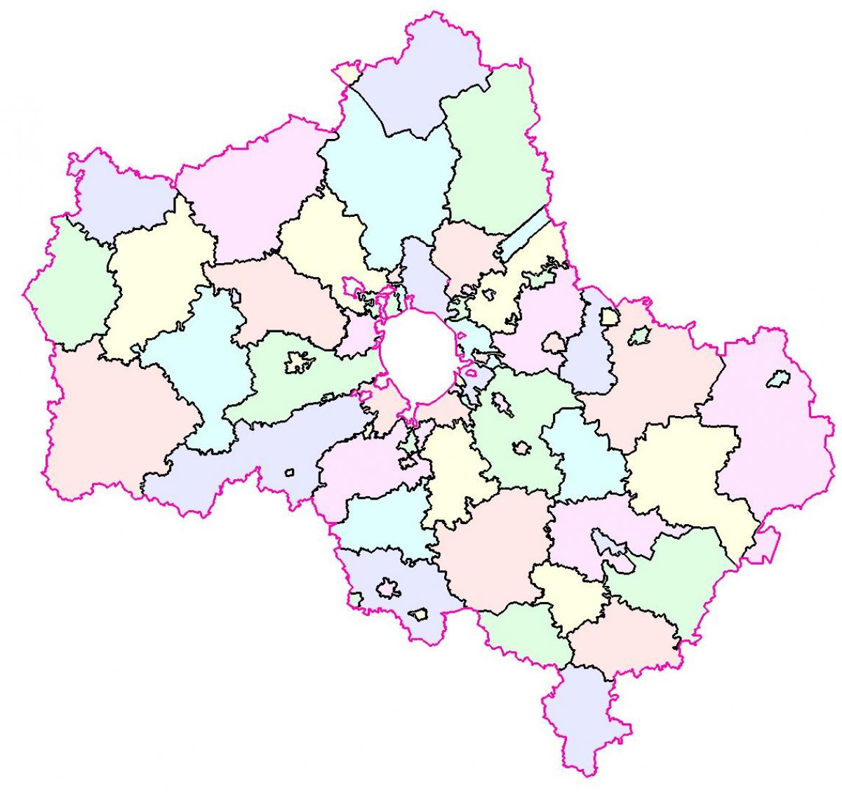 Moskva mapa regiónu