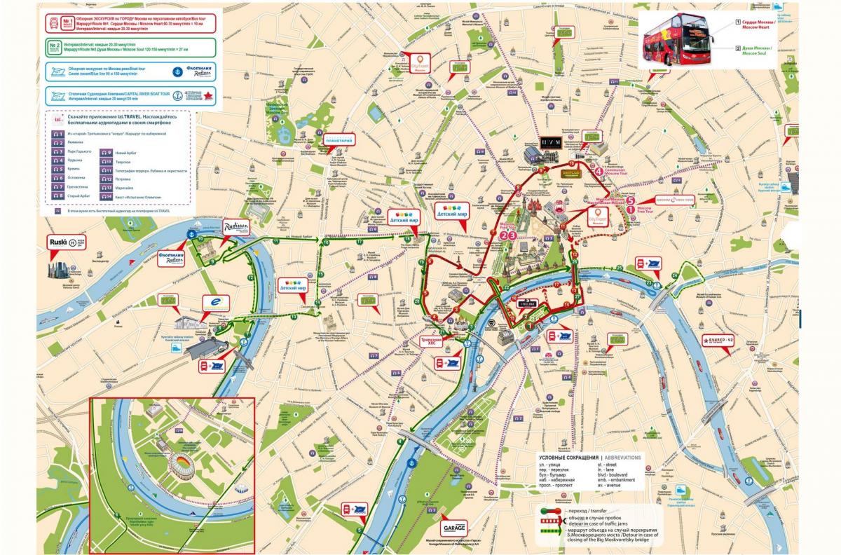 Moskva autobus mapu