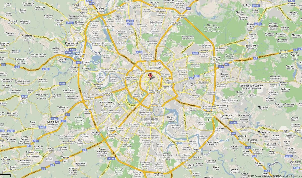Moskva diaľnici mapu