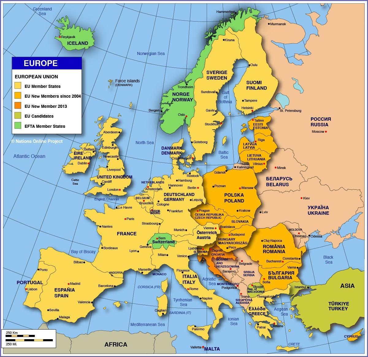 Moskva na mape európy