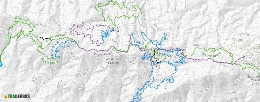 mapa Moskvy horské chodníky