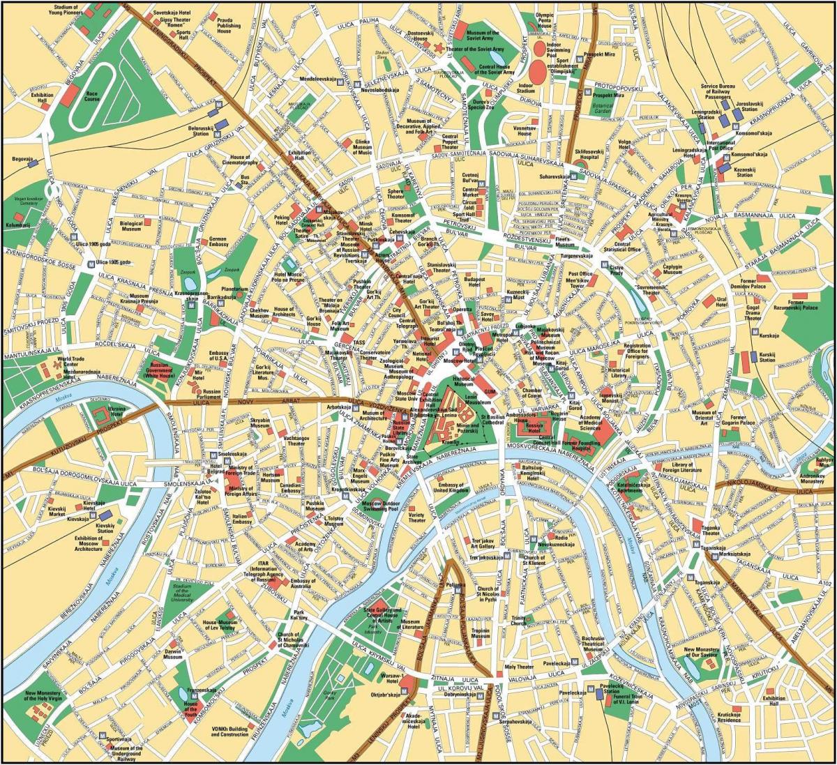 mapa Moskvy