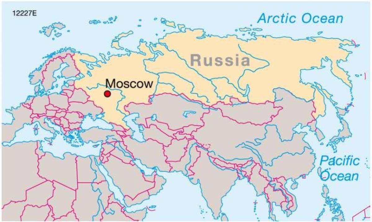 Moskva na mape Ruska