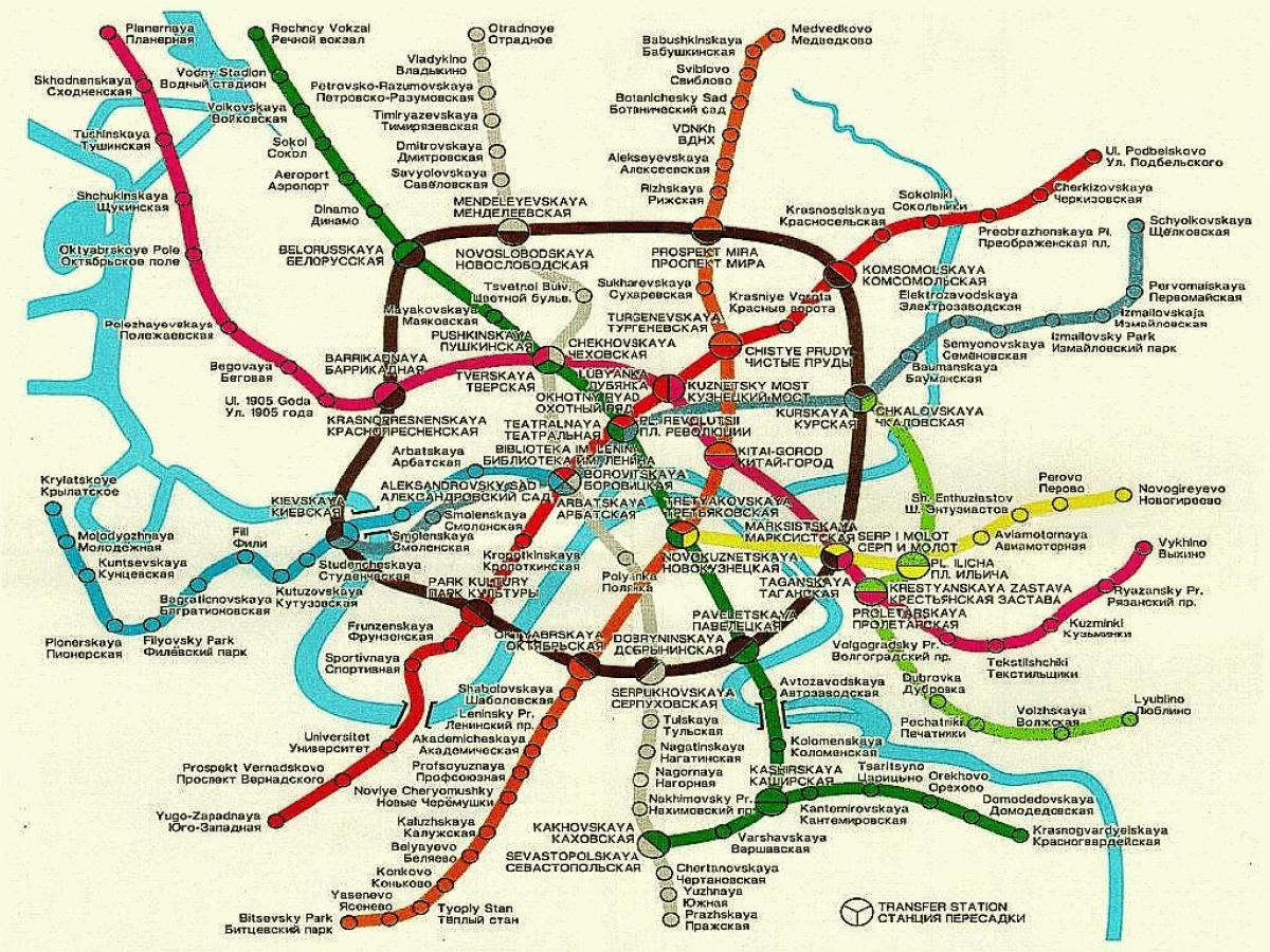 Moskva železničnú mapu