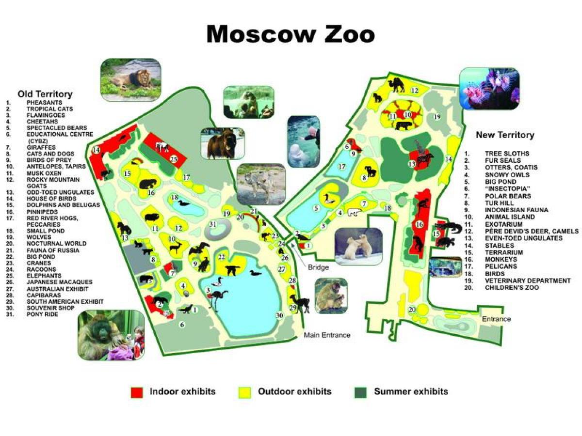 mapa Moskvy zoo