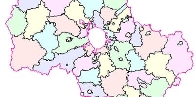 Moskva mapa regiónu