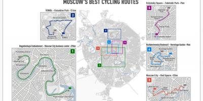 Moskva bicykli mapu