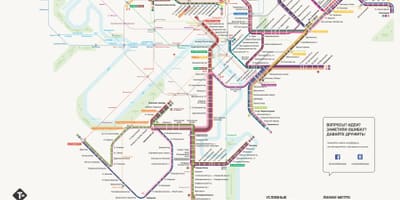 Mapa Moskvy električky