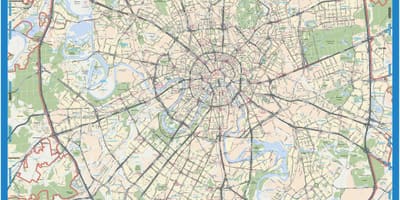 Moskva geografickú mapu