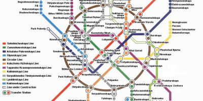 Moskva metro mapu v angličtine