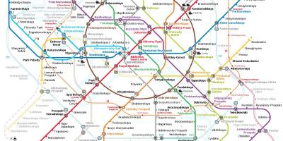 Stanica metra v Moskve mapu