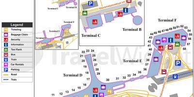 Moskva Šeremetěvo letisko mapu